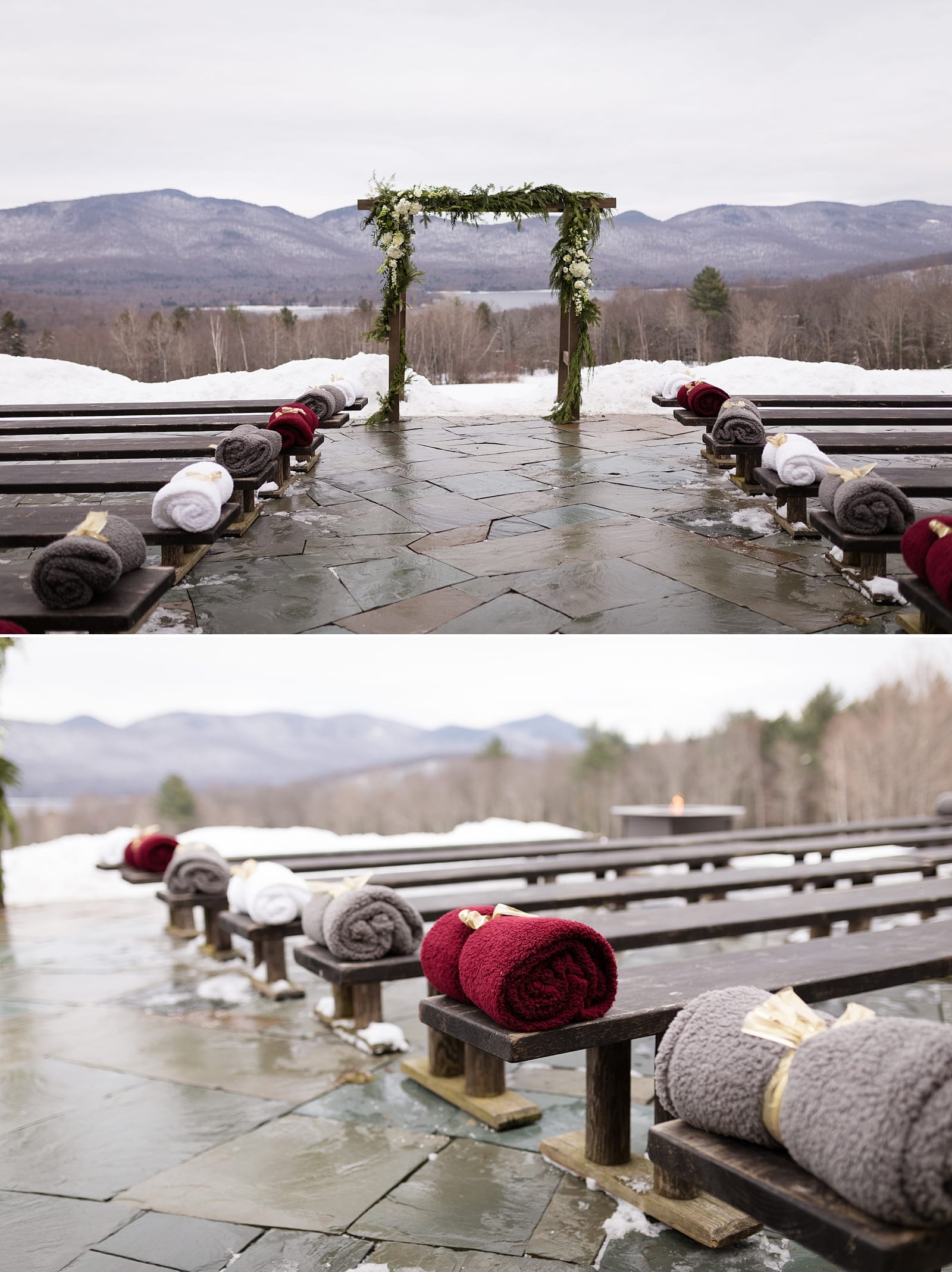 Winter Outdoor Wedding Ceremony