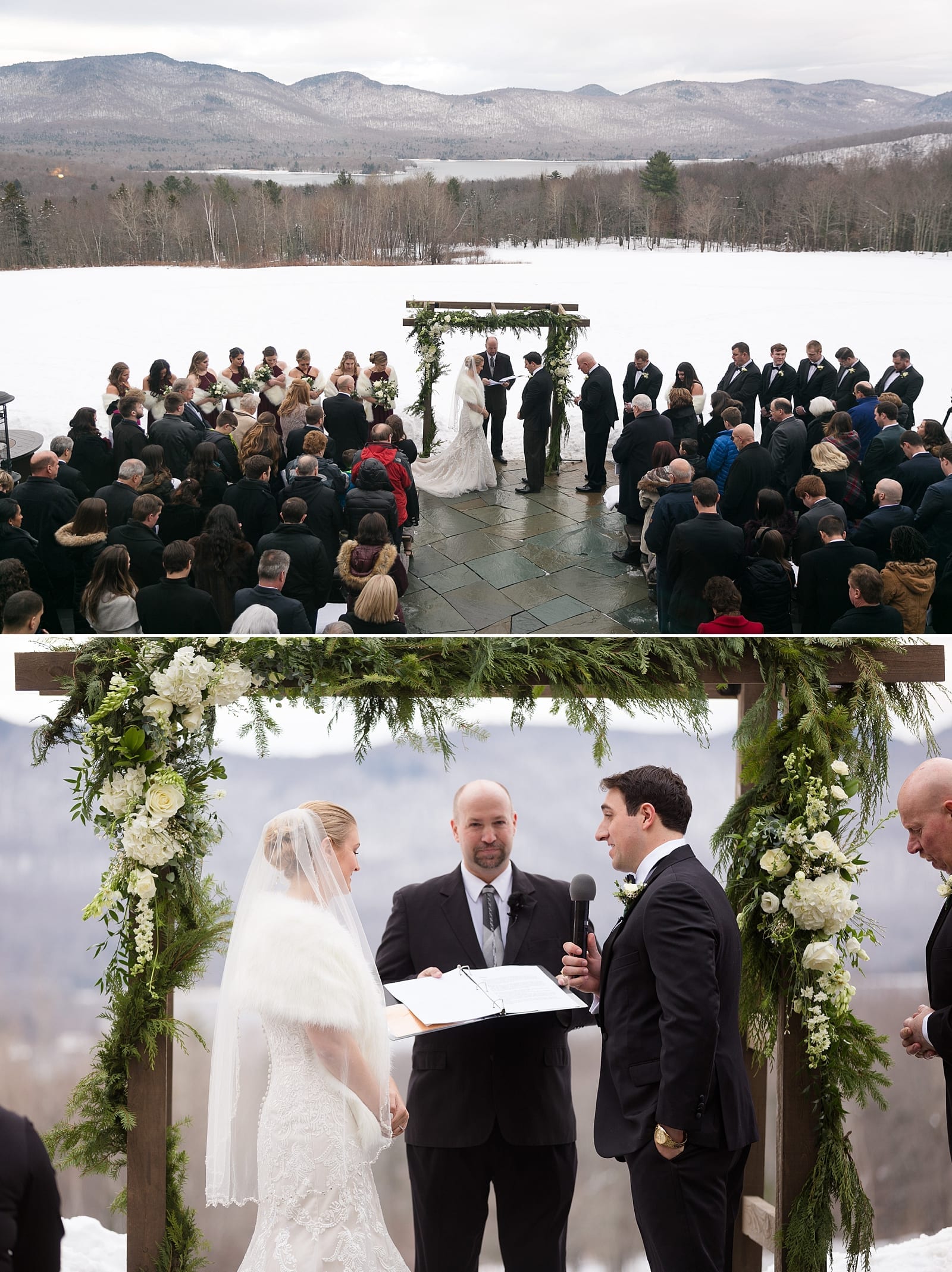 Winter Outdoor Wedding Ceremony