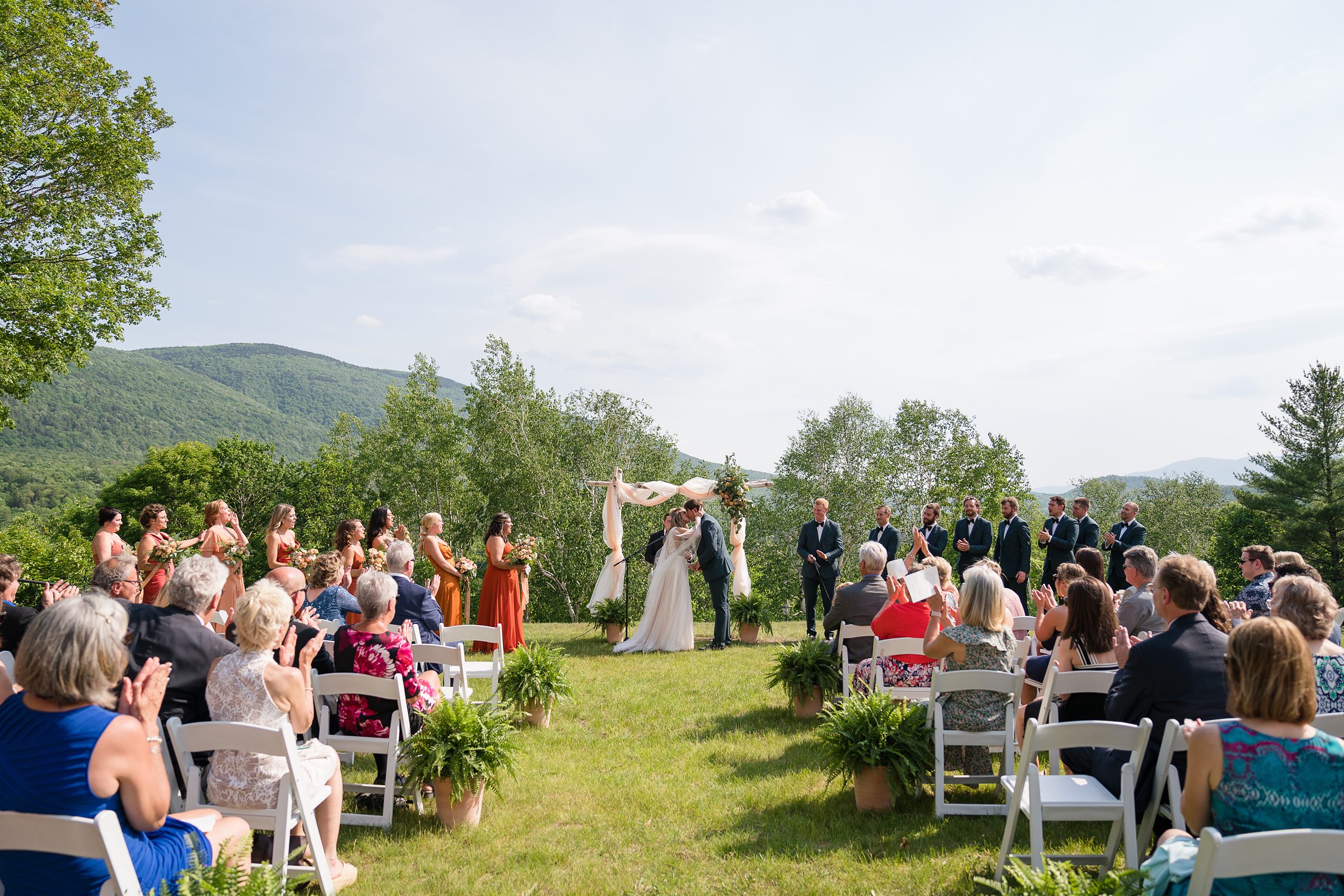 ceremony with mountain views in Vermont