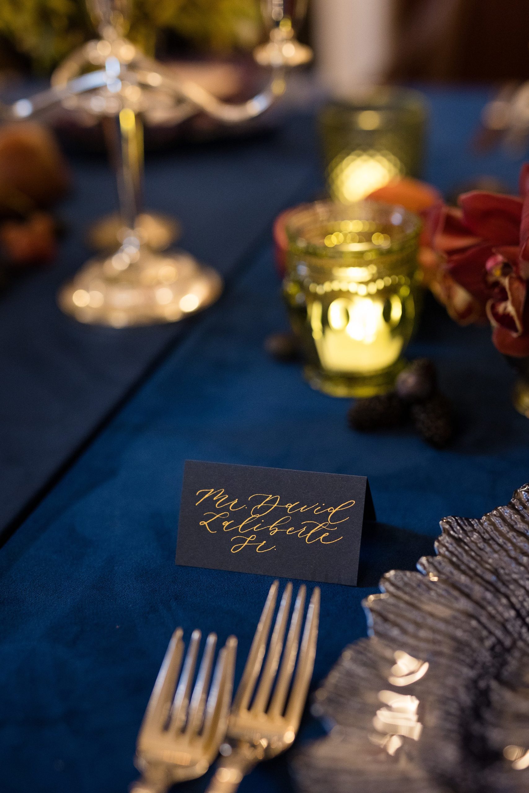 navy place cards 