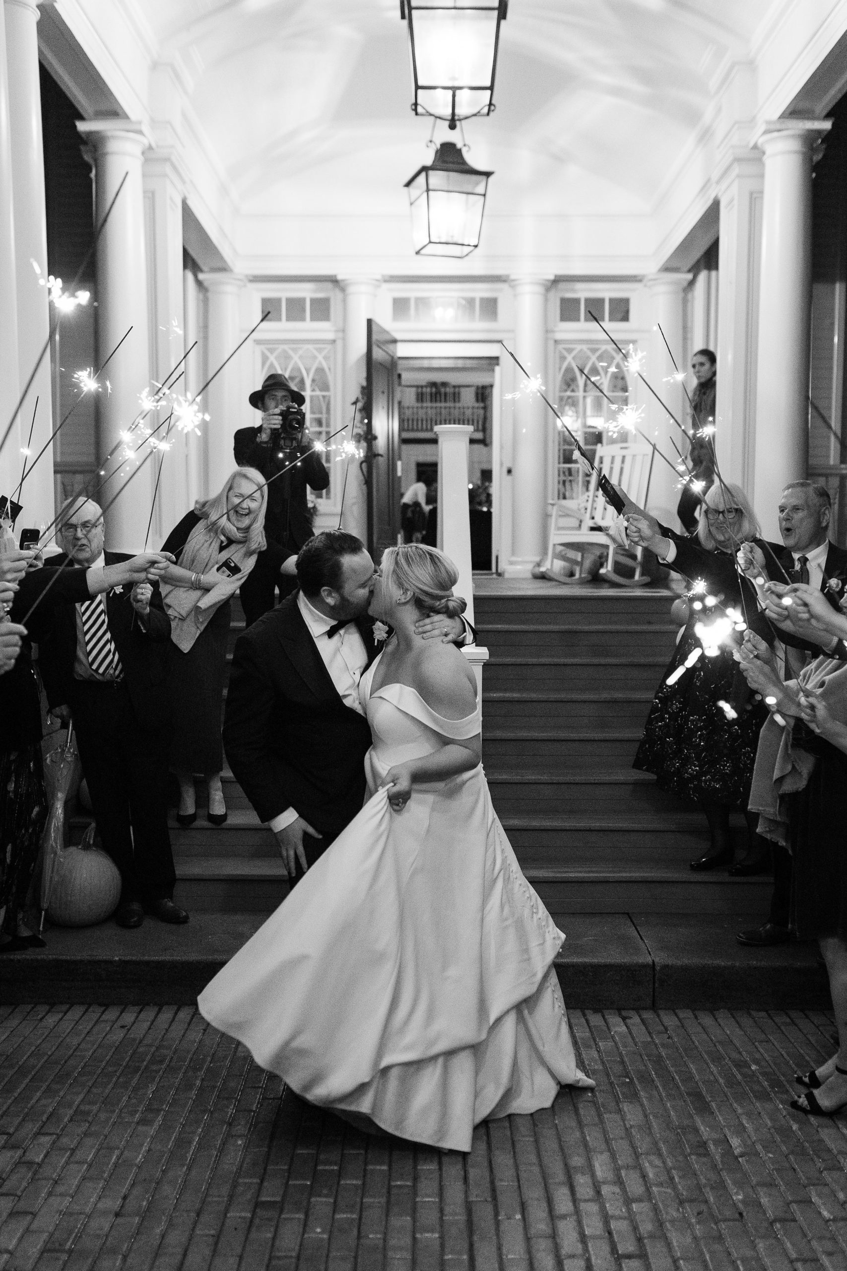 bride and groom unique sparkler entrance 