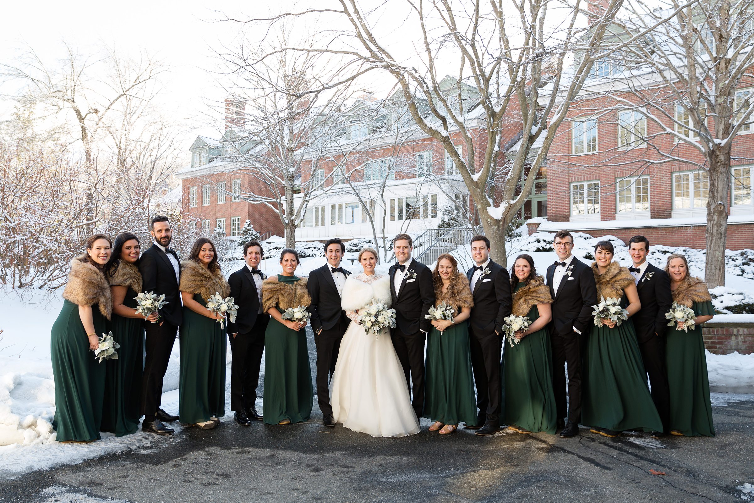 Bridal party photography at the Woodstock Inn 