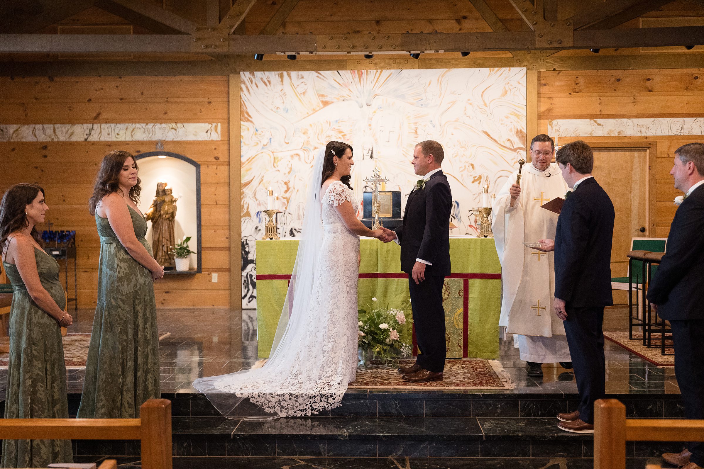 Catholic wedding ceremony in Stowe, VT