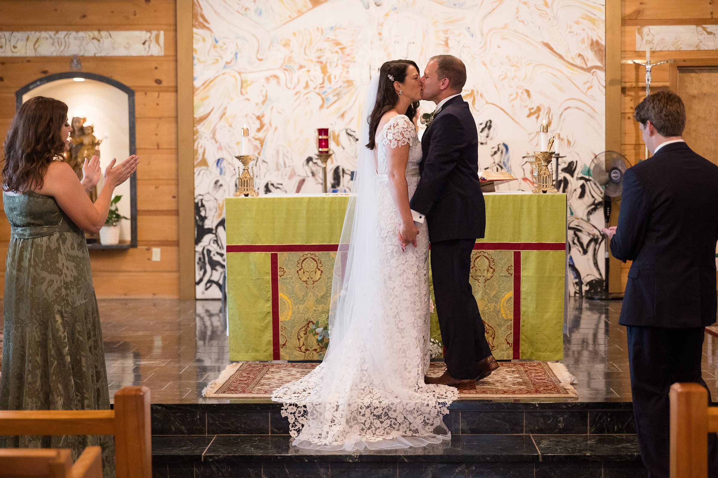 Catholic wedding ceremony in Stowe, VT