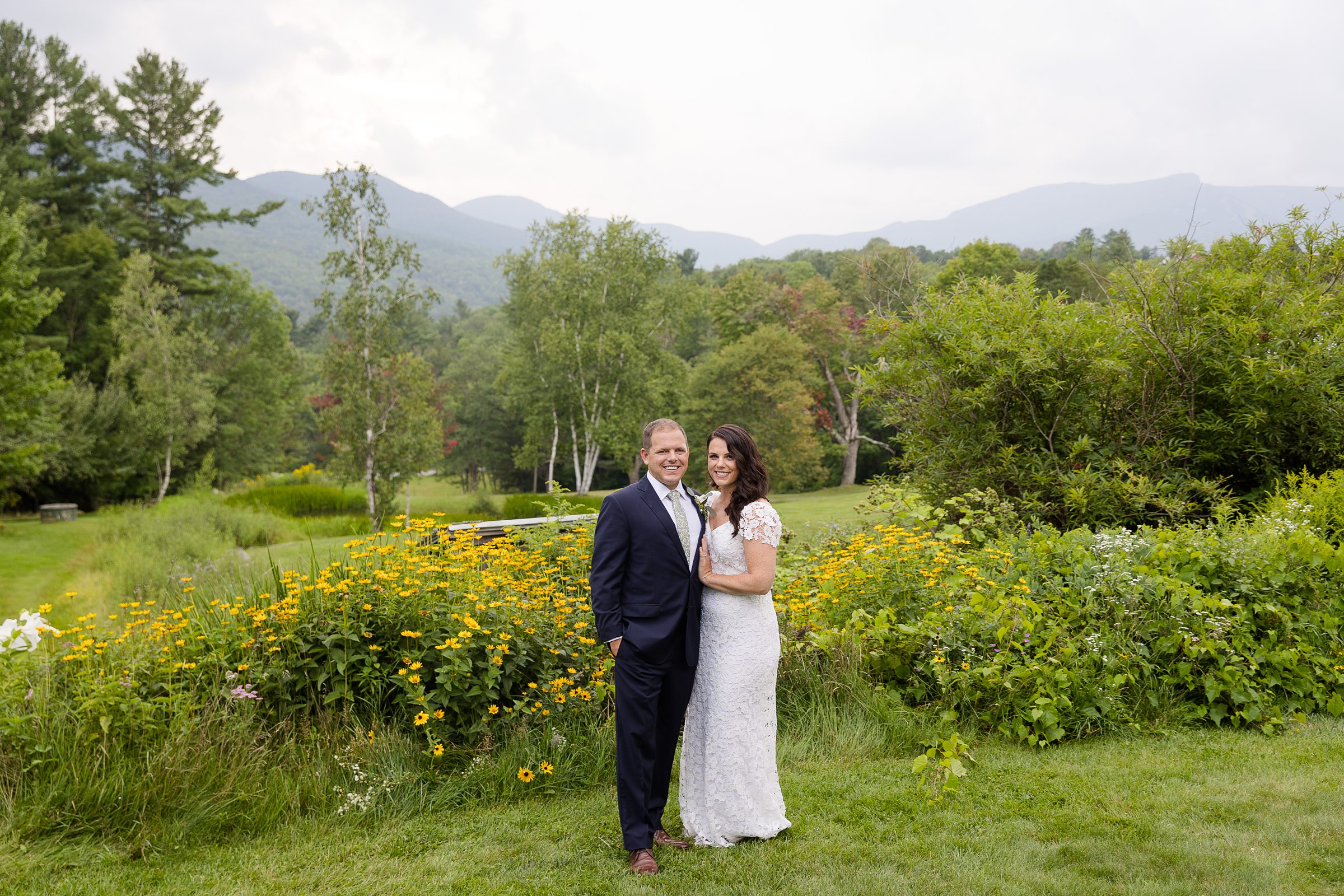 Outdoor summer reception at the Stowehof Inn in Stowe, Vermont 