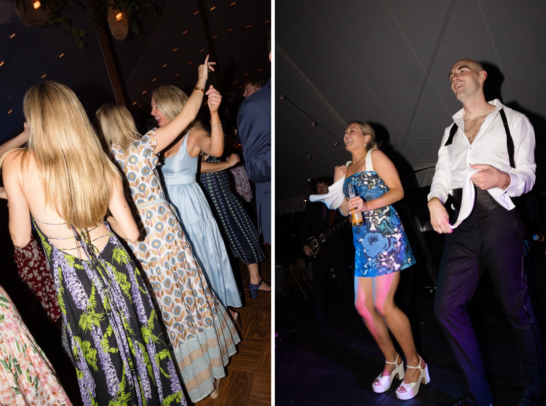 bride and groom dancing at wedding reception